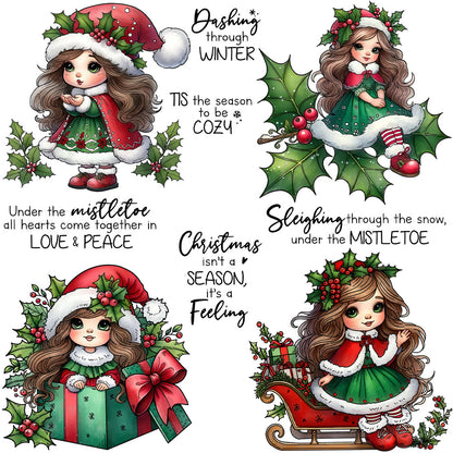 Christmas Girls Dies & Stamps Set