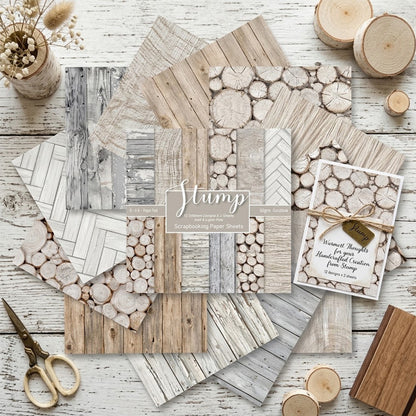 24PCS 6" Stump Scrapbook Paper & Cardstock