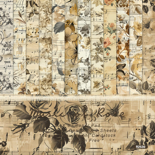 24PCS 6" Music of Rose Scrapbook Paper & Cardstock