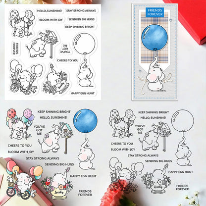 Balloon Elephant Clear Stamps