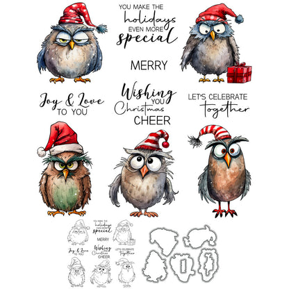 Christmas Owls Dies & Stamps Set