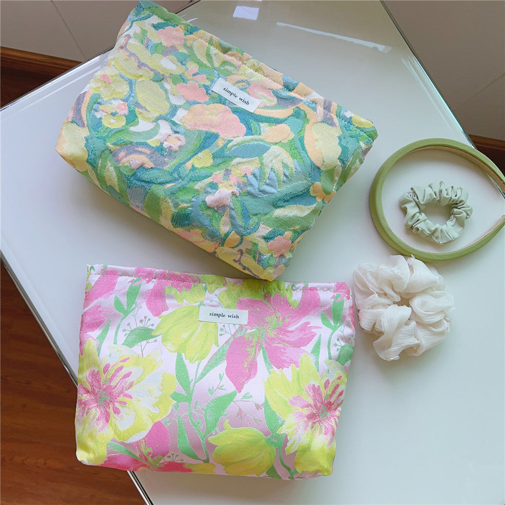 Fresh and Sweet Jacquard Cosmetic Bag