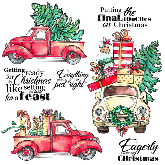 Christmas Gift Car Dies & Stamps Set