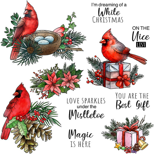 Christmas Bird Clear Stamps