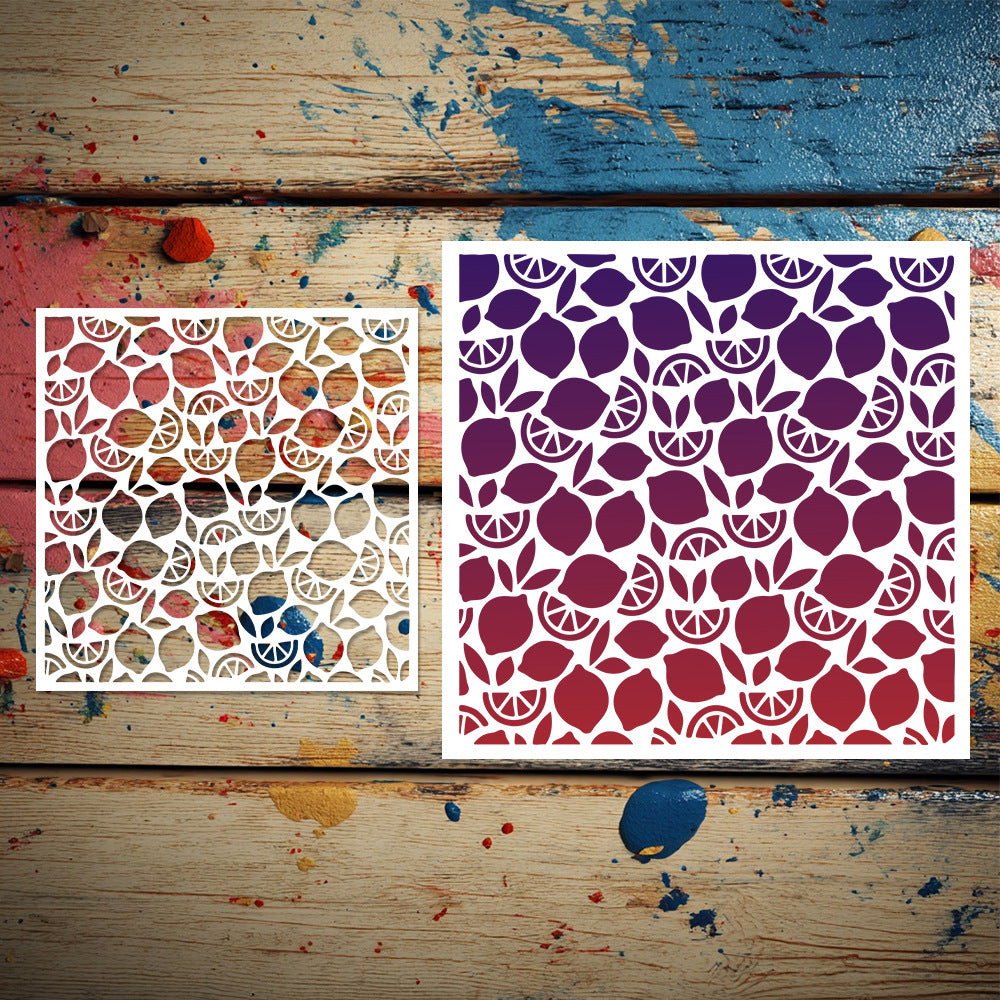 Lemon Pattern DIY Painting Hollow Stencil