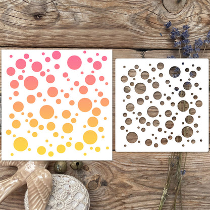Polka Dot Background DIY Painting Hollow Stencil