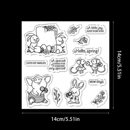 Easter Animal Series Dies & Stamps Set