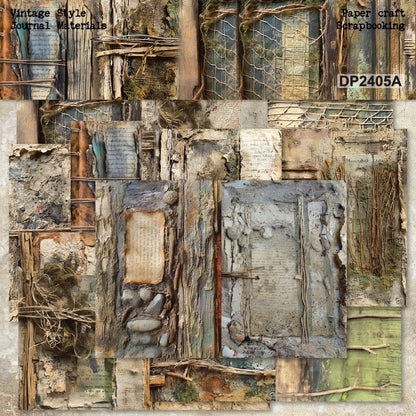A5 Vintage Style Journal Scrapbook Paper