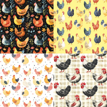 24PCS 6" Cluck Bloom Scrapbook Paper & Cardstock