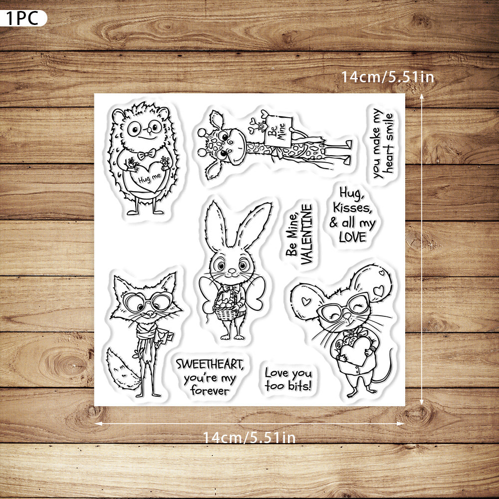 Valentine's Day Animals Dies & Stamps Set