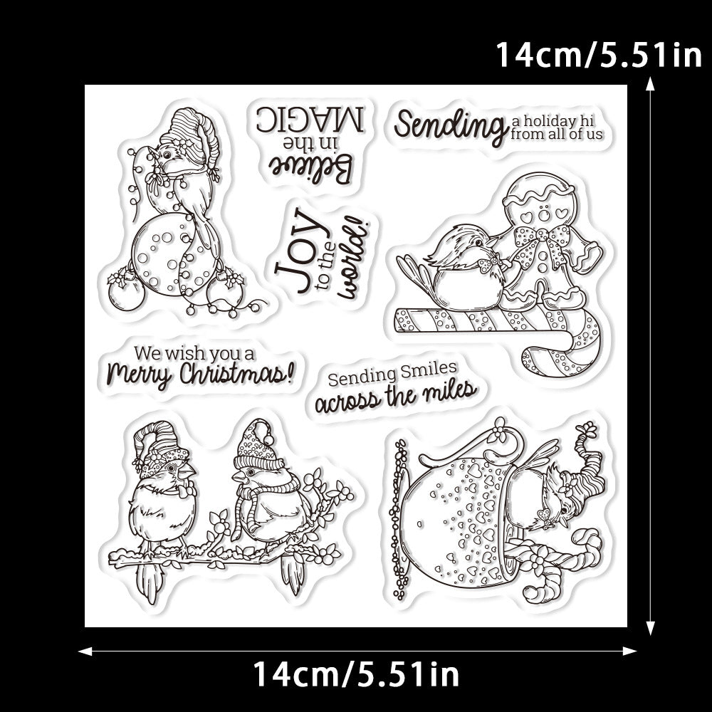 Christmas Bird Dies & Stamps Set