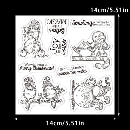 Christmas Bird Dies & Stamps Set