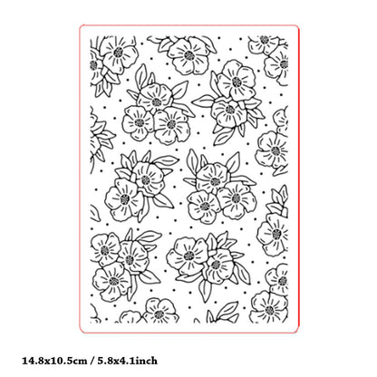 Flowers Pattern Plastic Embossing Folder