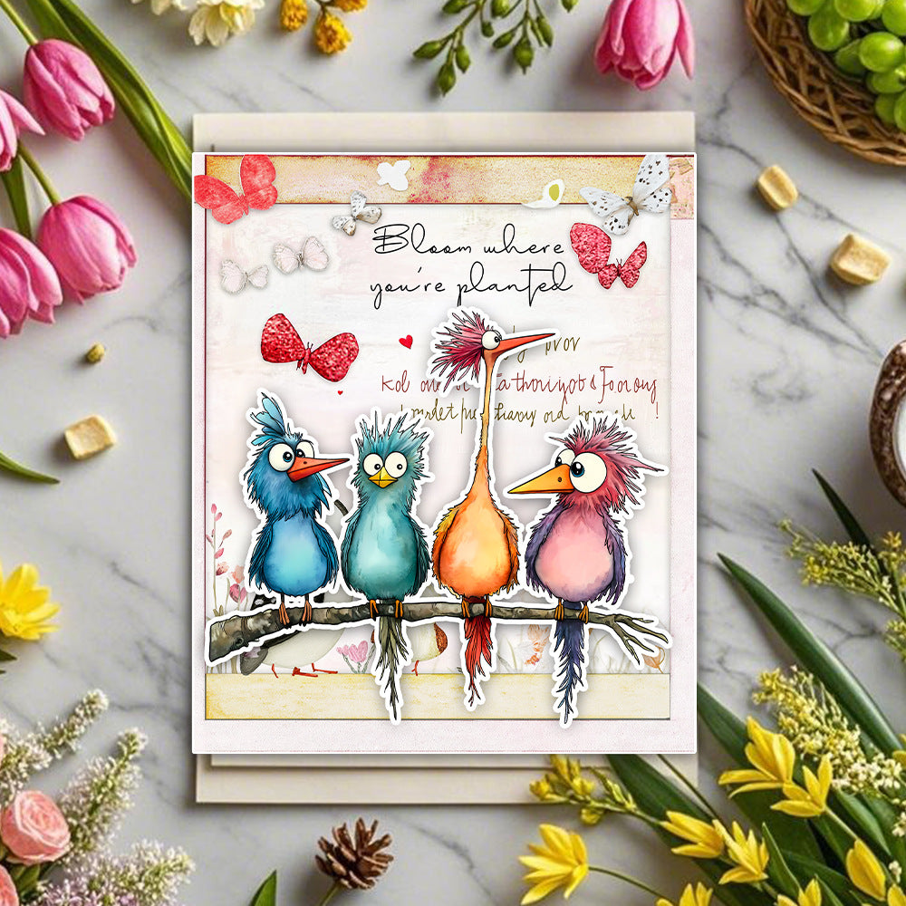 Funny Birds Dies & Stamps Set