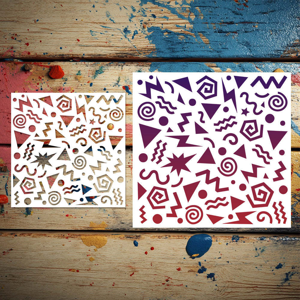 Graffiti Pattern DIY Painting Hollow Stencil