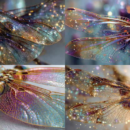24PCS 6" Dragonfly Wings Scrapbook Paper & Cardstock