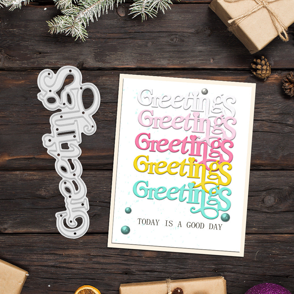 "Greetings" Words Metal Cutting Dies