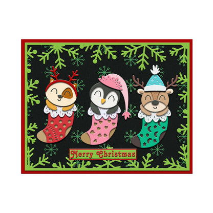 Christmas Stockings Animals Metal Cutting Dies