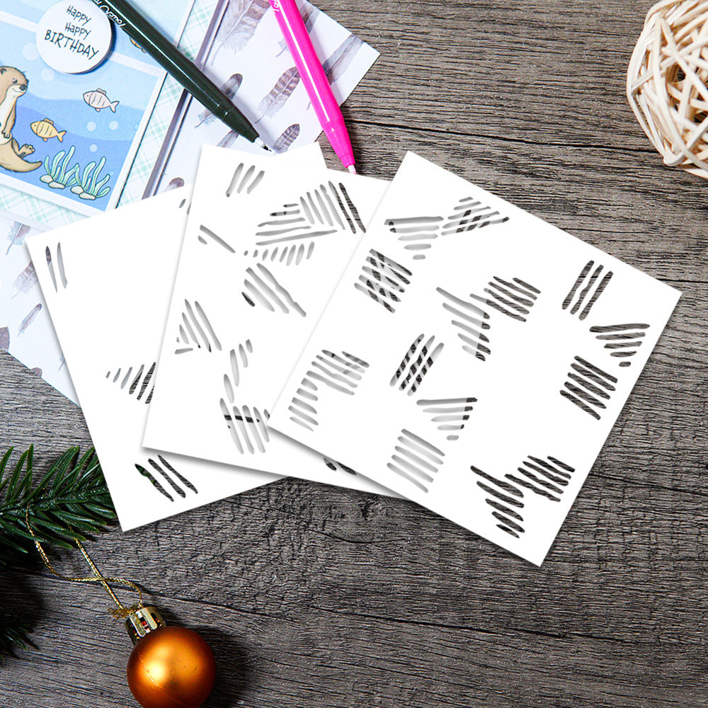 3 PCS Creative Patterns DIY Painting Hollow Stencil