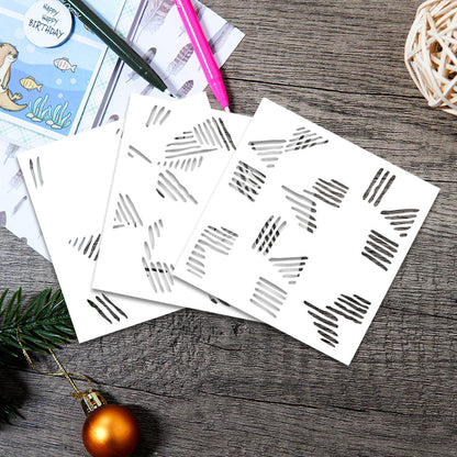 3 PCS Creative Patterns DIY Painting Hollow Stencil