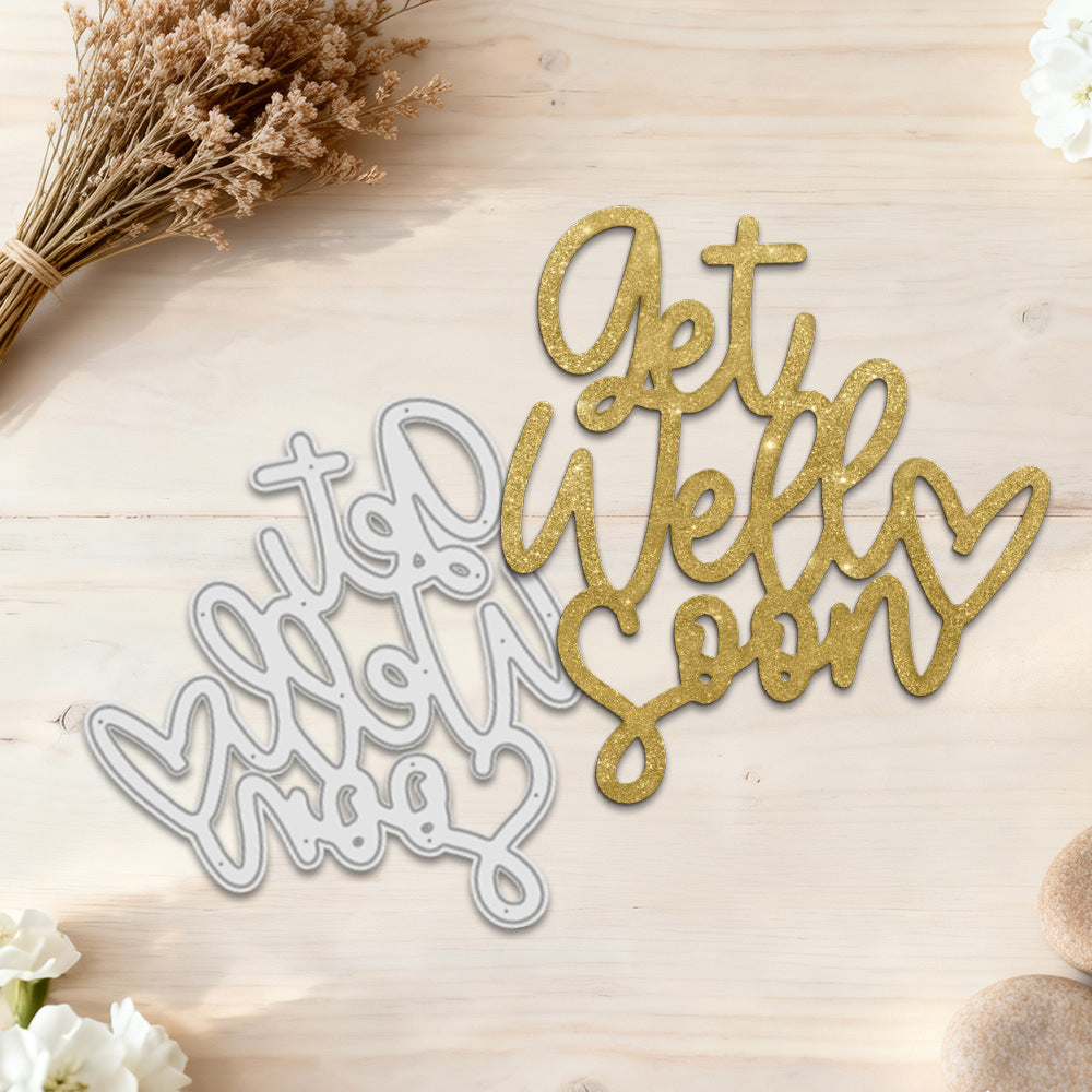 "Get Well Soon" Blessings Metal Cutting Dies