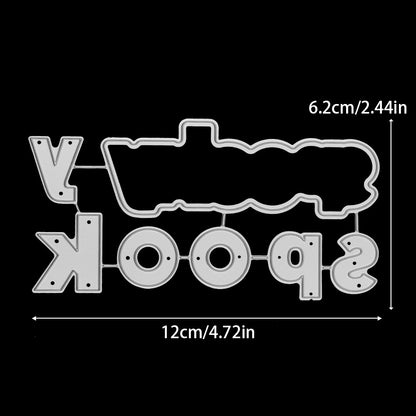 "SPOOKY" Words Metal Cutting Dies