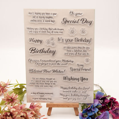 Birthday Wishes Clear Stamps