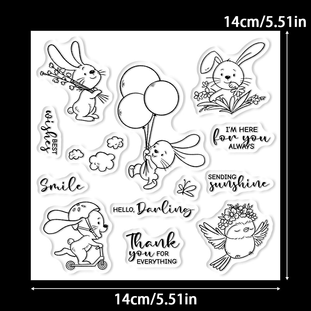 Flowers and Bunnies Dies & Stamps Set