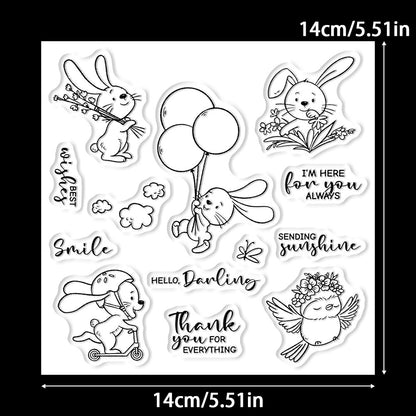Flowers and Bunnies Dies & Stamps Set