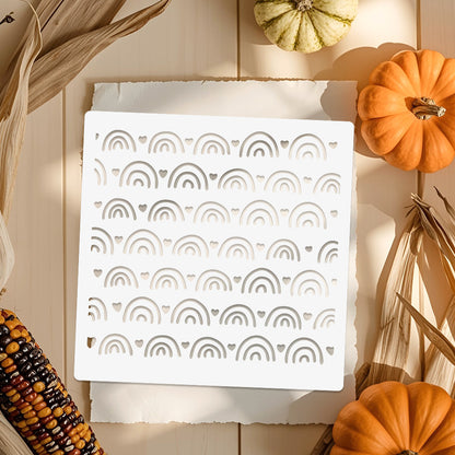 Small Rainbow Background DIY Painting Hollow Stencil