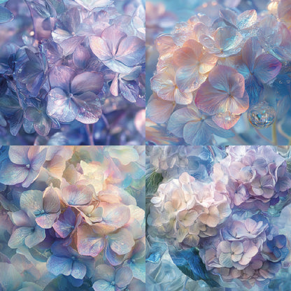 24PCS 6" Hydrangea Scrapbook Paper & Cardstock