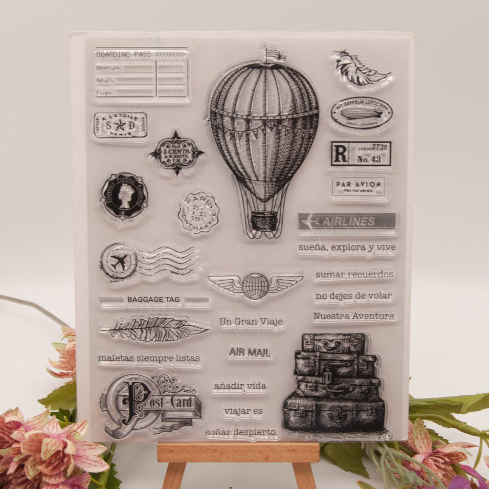 Travel Theme DIY Scrapbook Clear Stamps