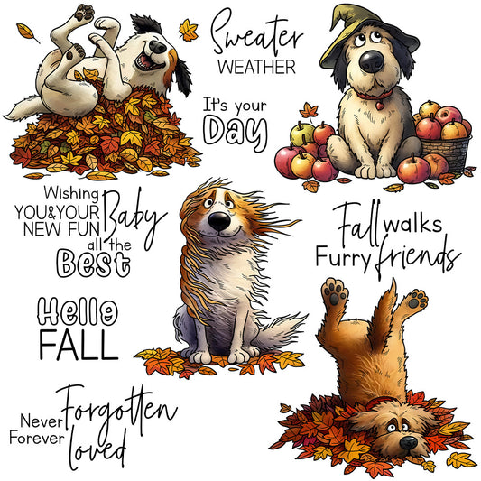 Autumn Puppy Dies & Stamps Set