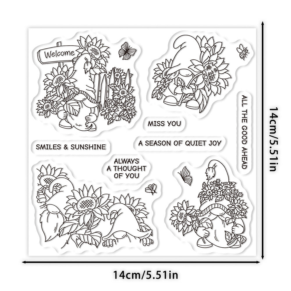 Sunflower Gnome Dies & Stamps Set