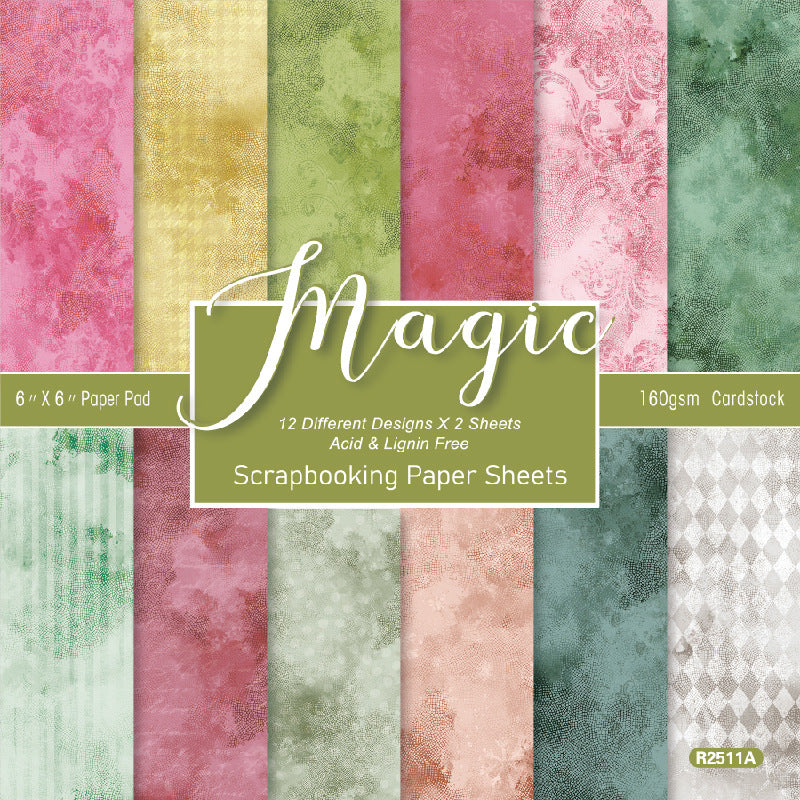 24PCS 6" Magic Scrapbook Paper & Cardstock