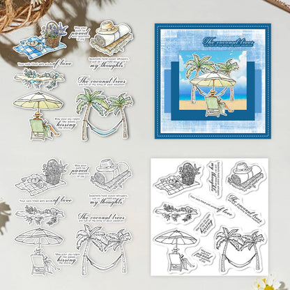 Summer Seaside Vacation Clear Stamps