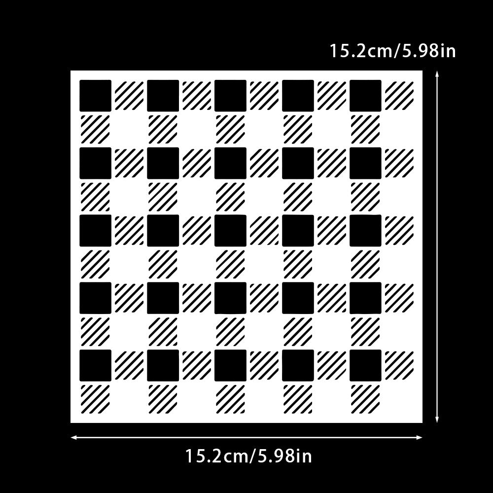 Checkered Pattern DIY Painting Hollow Stencil