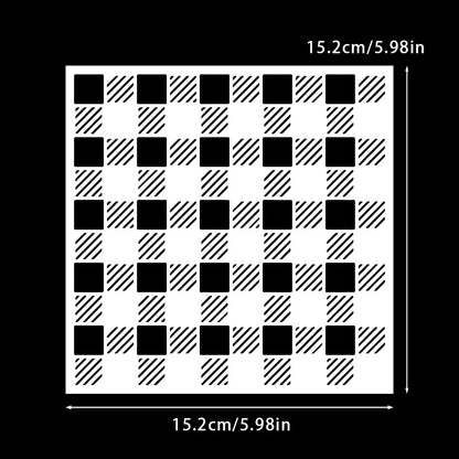 Checkered Pattern DIY Painting Hollow Stencil