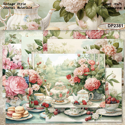 A5 fternoon Tea Style Scrapbook Paper