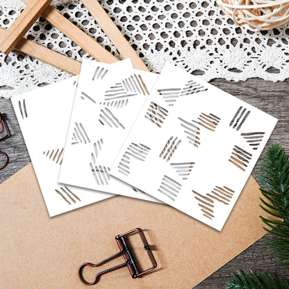 3 PCS Creative Patterns DIY Painting Hollow Stencil