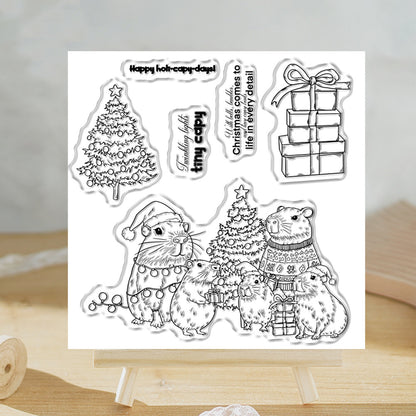 Christmas Capybara Clear Stamps