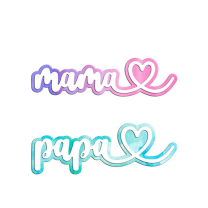 Papa Mama Letters Metal Cutting Dies