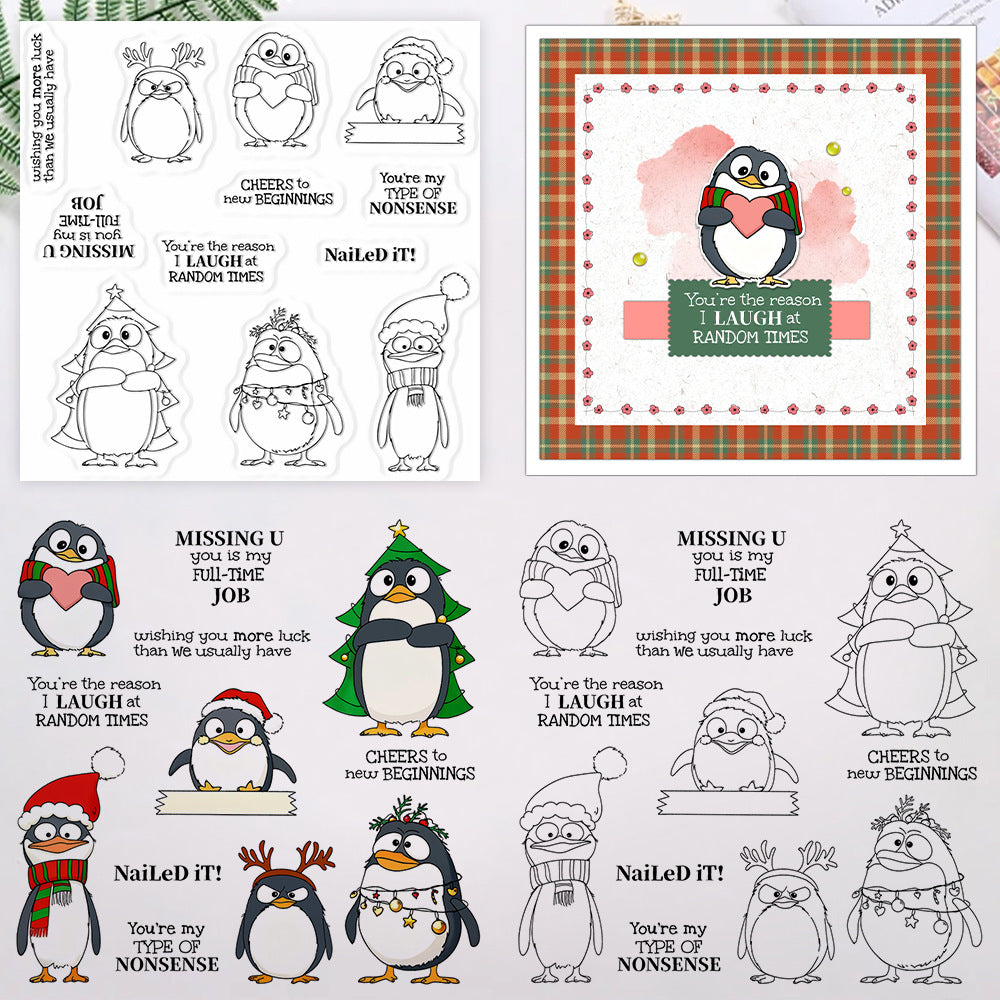 Cute Penguins Clear Stamps