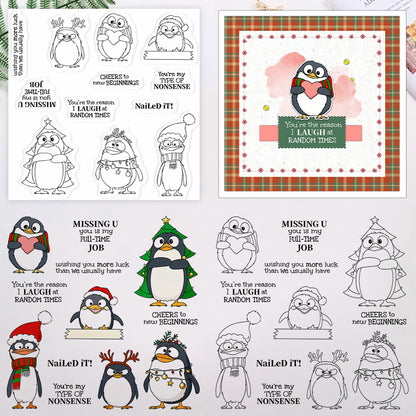 Cute Penguins Clear Stamps