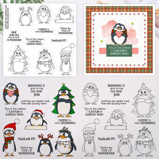 Cute Penguins Clear Stamps