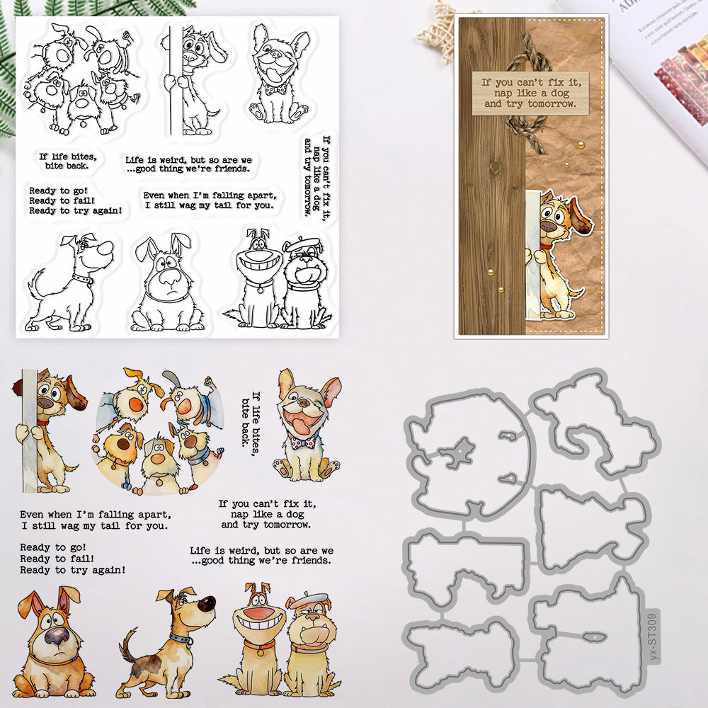 Naughty Dogs Dies & Stamps Set