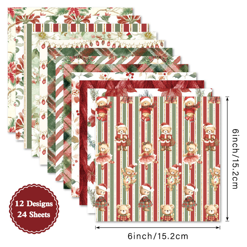 24PCS 6" Festival Scrapbook Paper & Cardstock