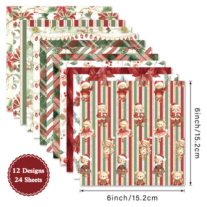 24PCS 6" Festival Scrapbook Paper & Cardstock