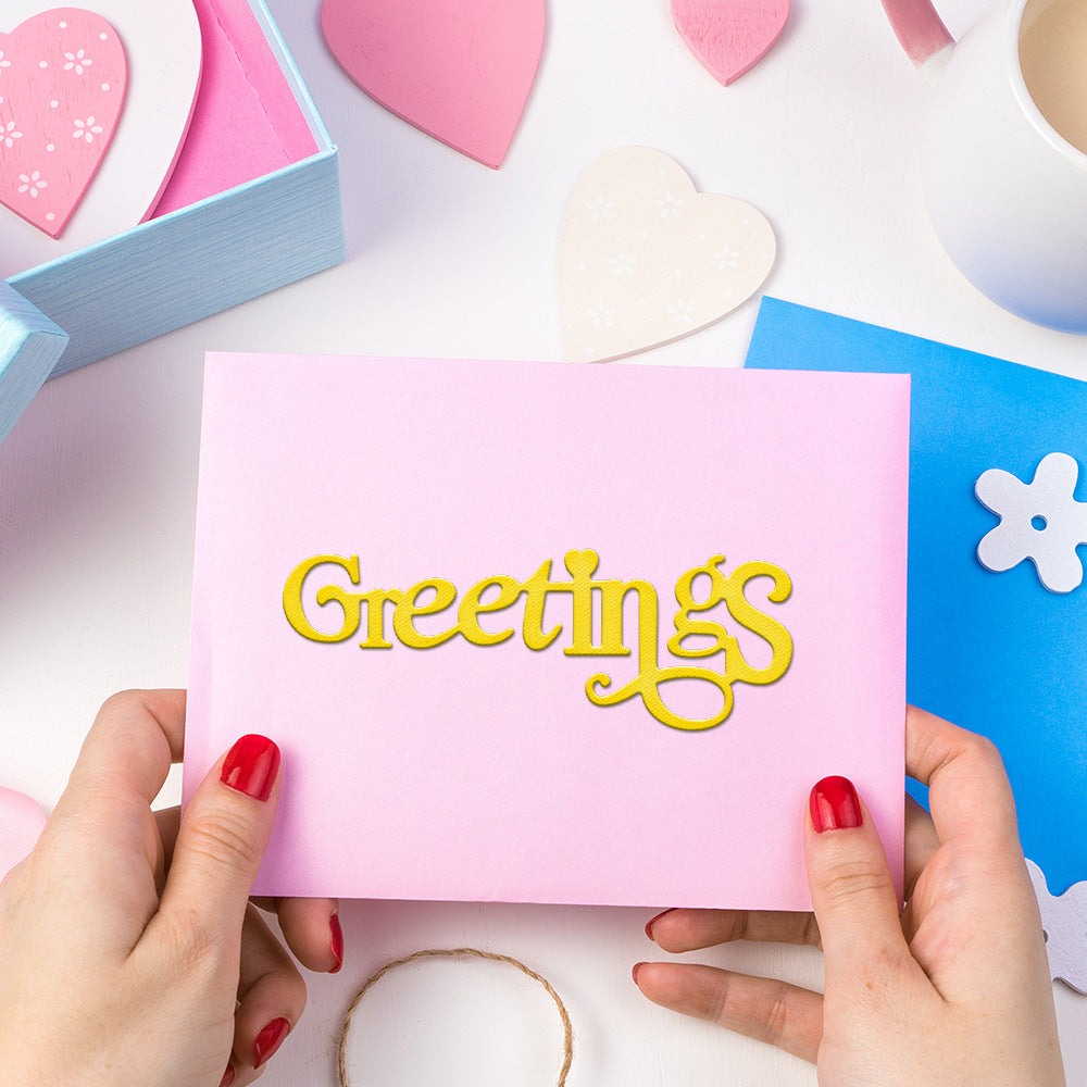 "Greetings" Words Metal Cutting Dies