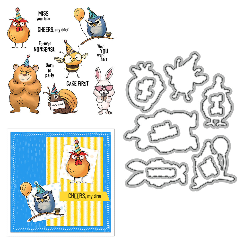 Party Animals Dies & Stamps Set